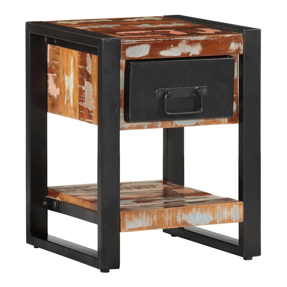 Bedside Cabinets Solid Rough Wood Mango 2