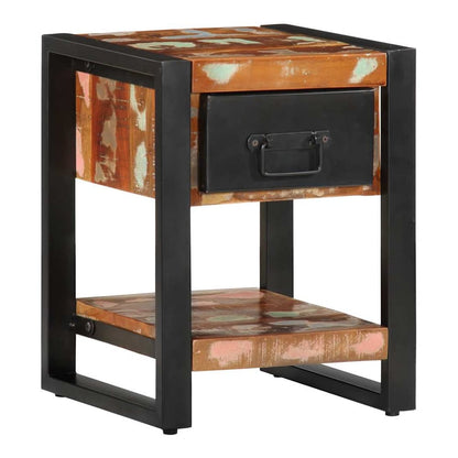 Bedside Cabinets Solid Rough Wood Mango 2