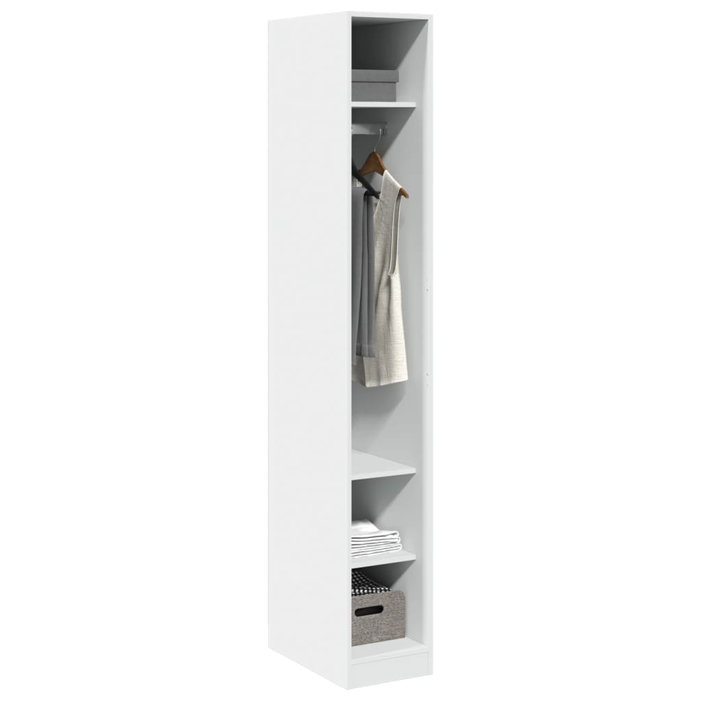 vidaXL Wardrobe White 30x50x200 cm Engineered Wood 3