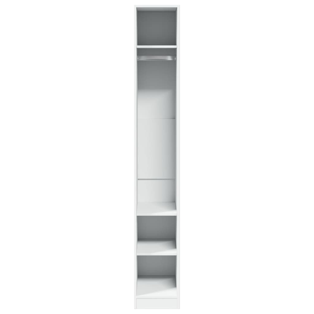 vidaXL Wardrobe White 30x50x200 cm Engineered Wood 4