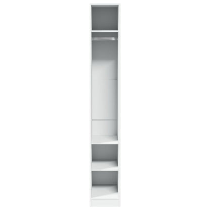 vidaXL Wardrobe White 30x50x200 cm Engineered Wood 4