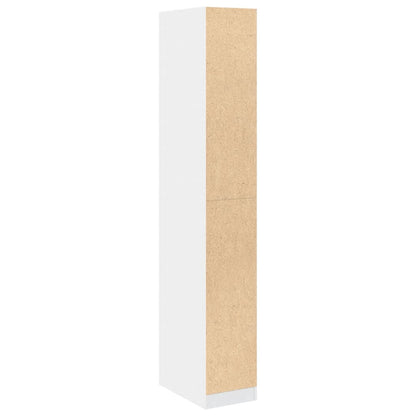 vidaXL Wardrobe White 30x50x200 cm Engineered Wood 6