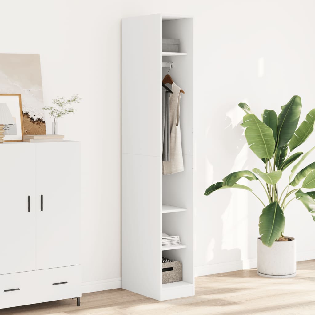 vidaXL Wardrobe White 30x50x200 cm Engineered Wood 1