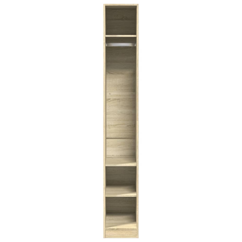 vidaXL Wardrobe Sonoma Oak 30x50x200 cm Engineered Wood 4