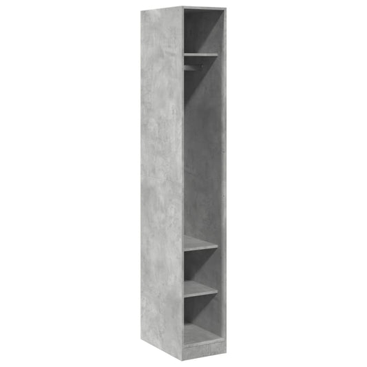 vidaXL Wardrobe Concrete Grey 30x50x200 cm Engineered Wood 2