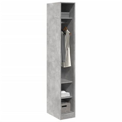 vidaXL Wardrobe Concrete Grey 30x50x200 cm Engineered Wood 3
