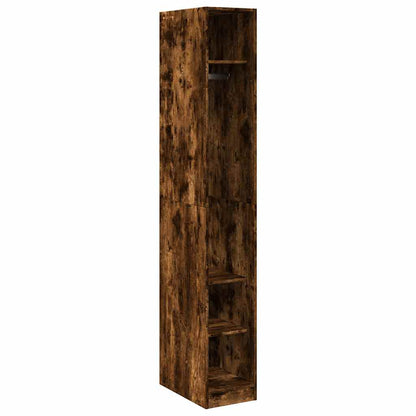 vidaXL Wardrobe Smoked Oak 30x50x200 cm Engineered Wood 2