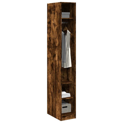vidaXL Wardrobe Smoked Oak 30x50x200 cm Engineered Wood 3