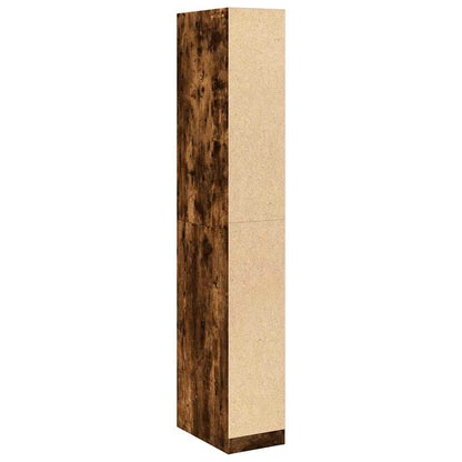 vidaXL Wardrobe Smoked Oak 30x50x200 cm Engineered Wood 6