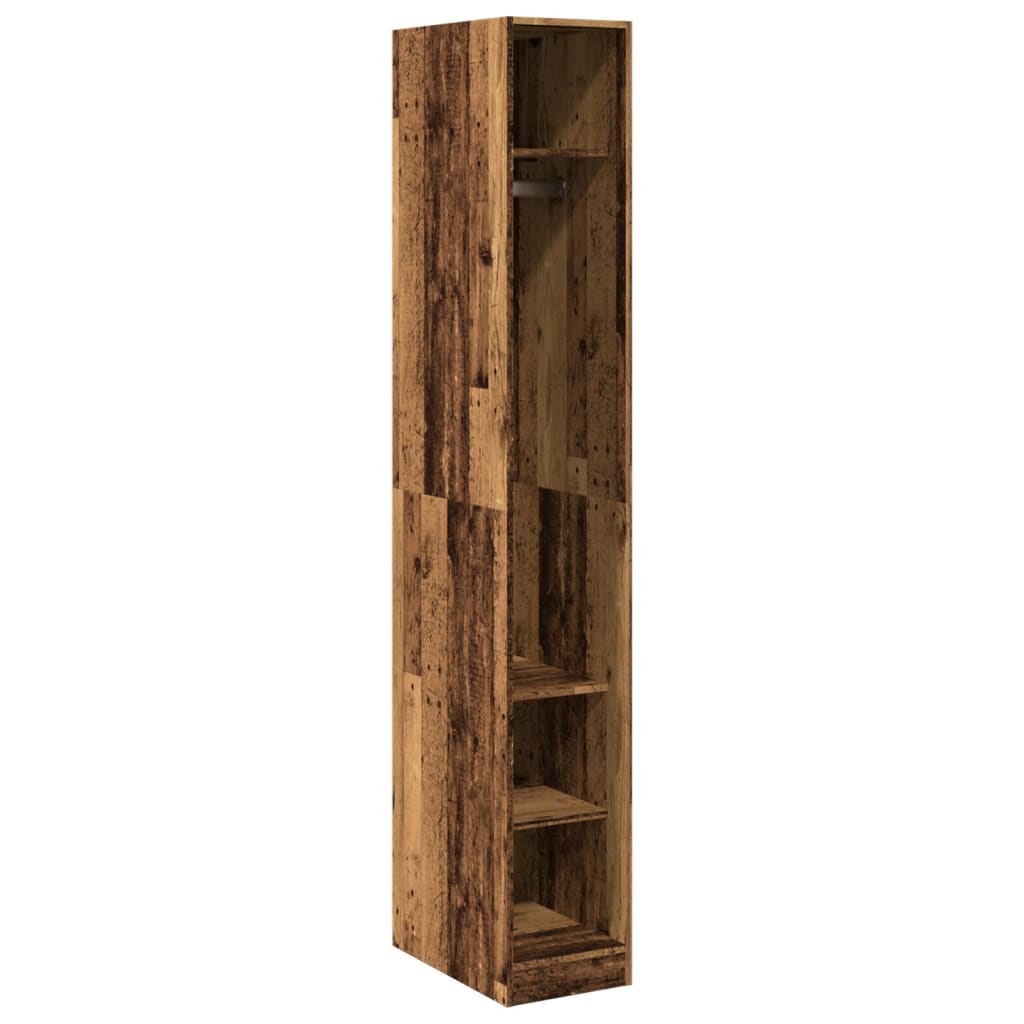 vidaXL Wardrobe Old Wood 30x50x200 cm Engineered Wood 2