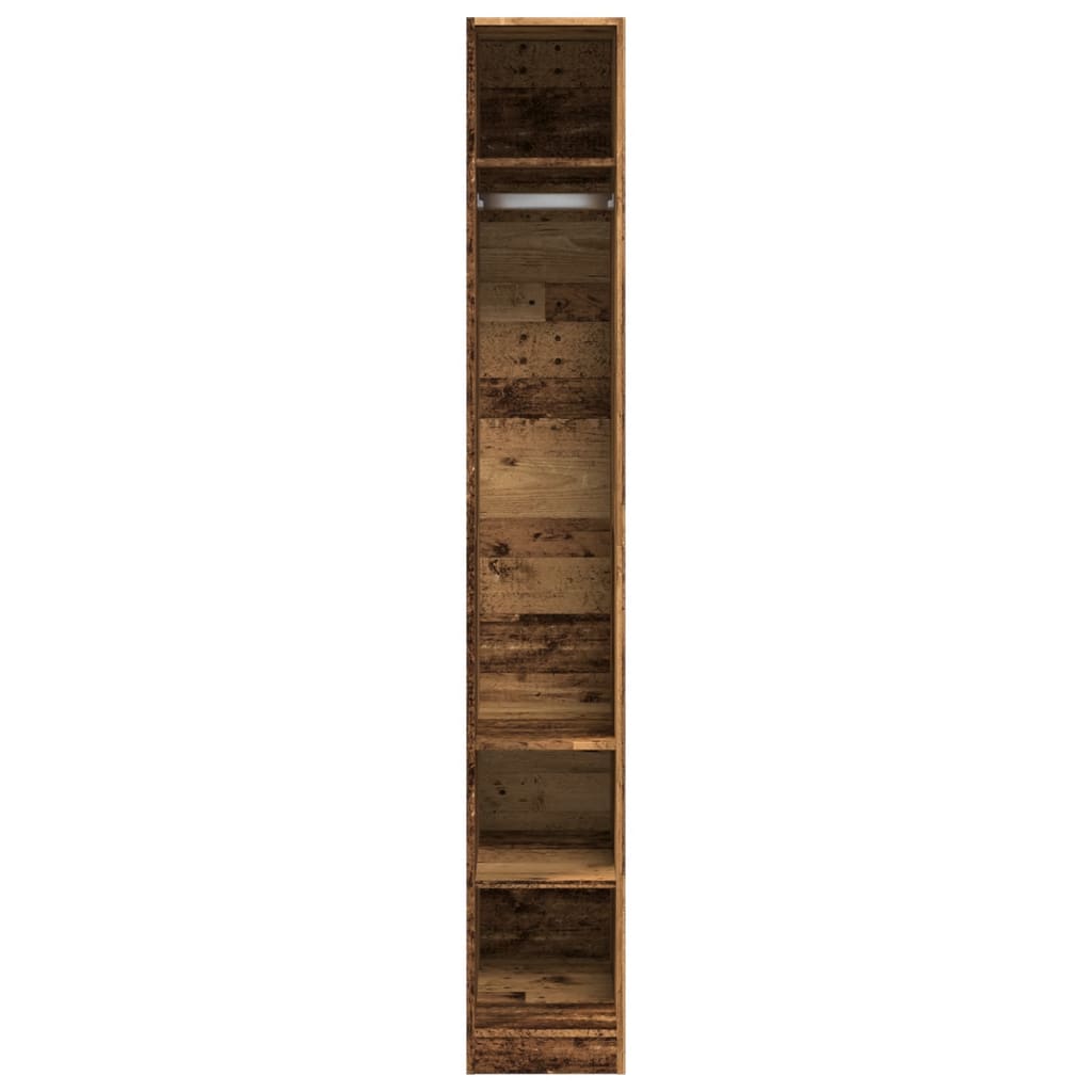 vidaXL Wardrobe Old Wood 30x50x200 cm Engineered Wood 4