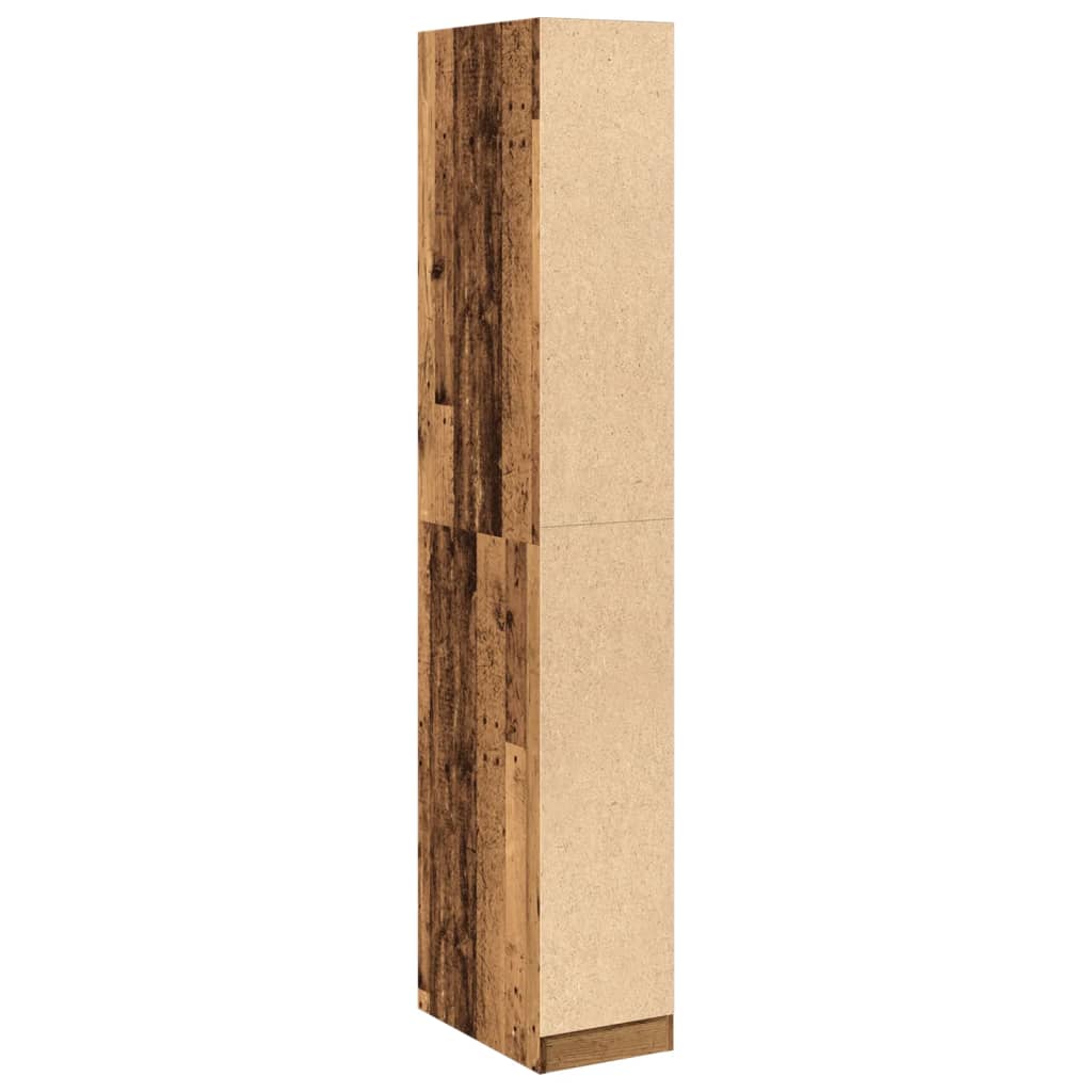 vidaXL Wardrobe Old Wood 30x50x200 cm Engineered Wood 6