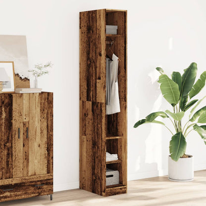 vidaXL Wardrobe Old Wood 30x50x200 cm Engineered Wood 1