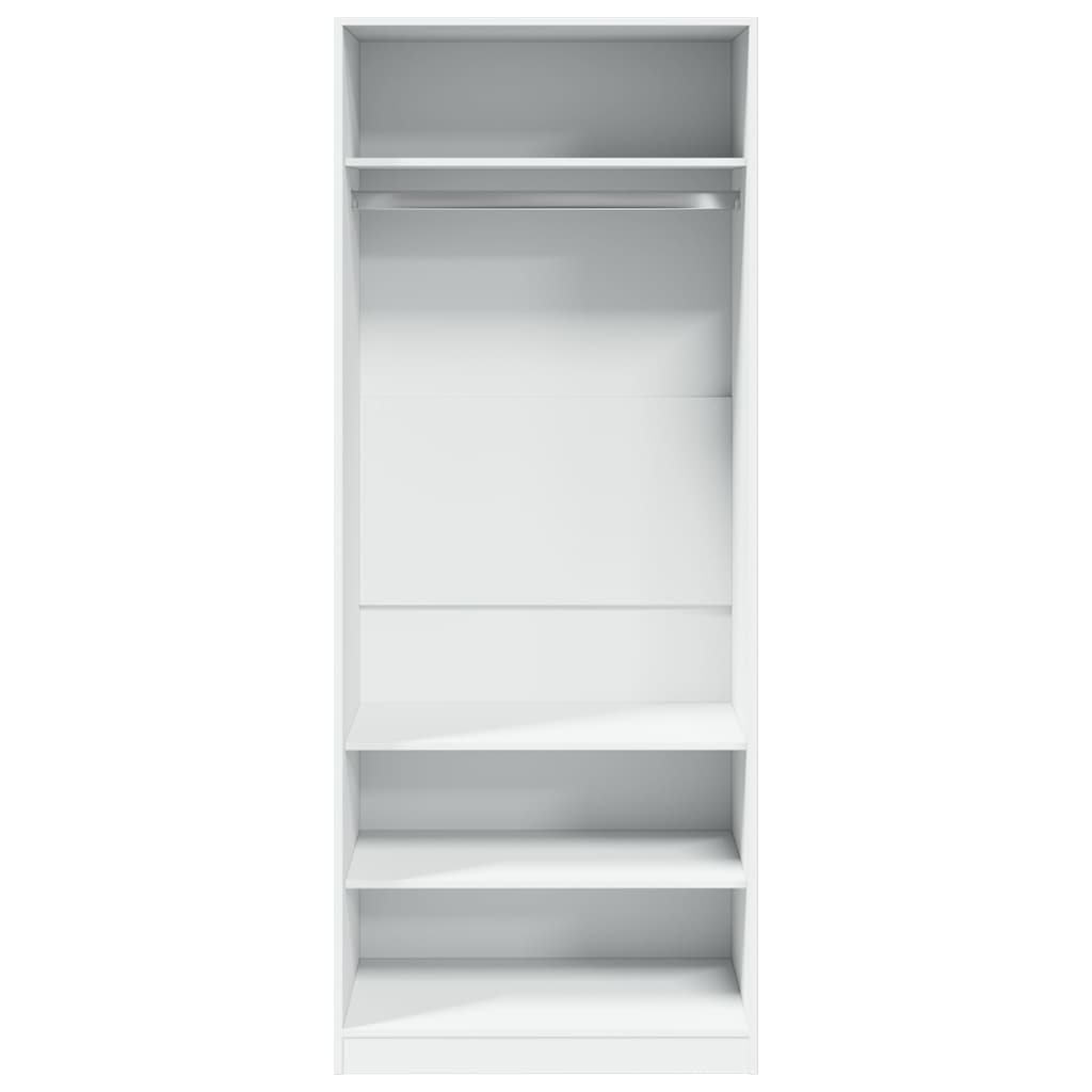 vidaXL Wardrobe White 80x50x200 cm Engineered Wood 4