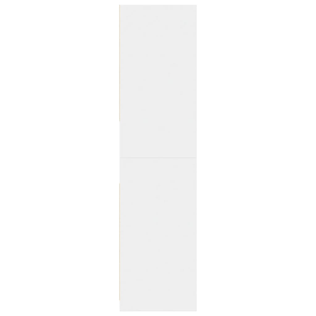 vidaXL Wardrobe White 80x50x200 cm Engineered Wood 5