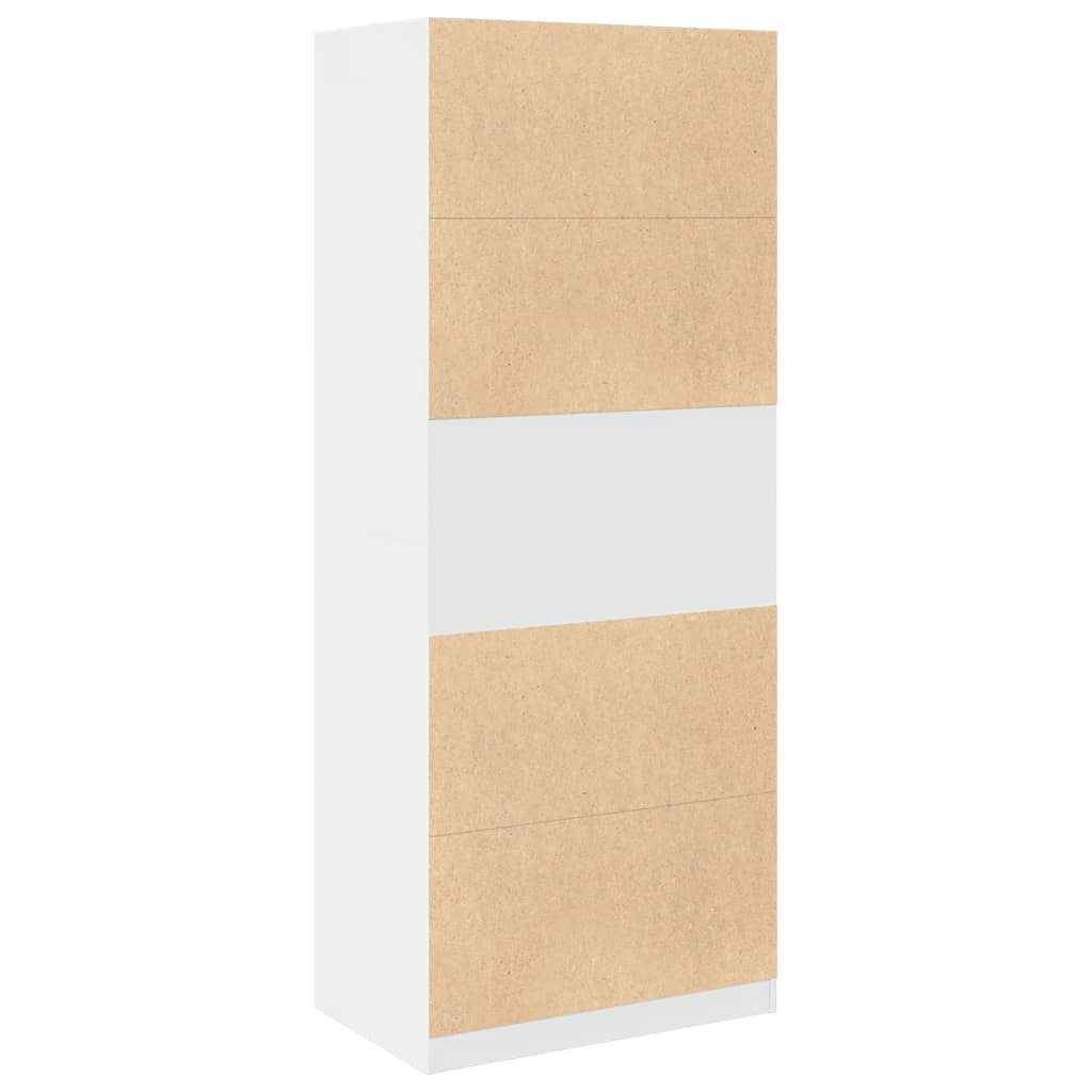 vidaXL Wardrobe White 80x50x200 cm Engineered Wood 6