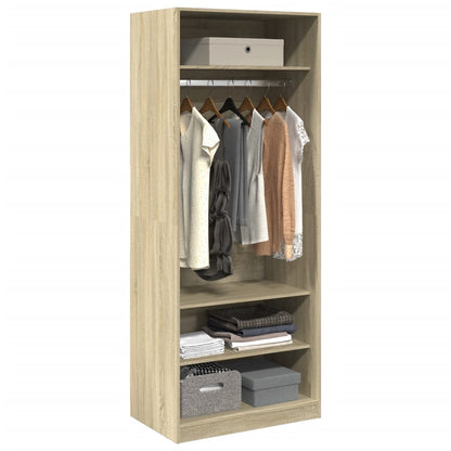 vidaXL Wardrobe Sonoma Oak 80x50x200 cm Engineered Wood 3