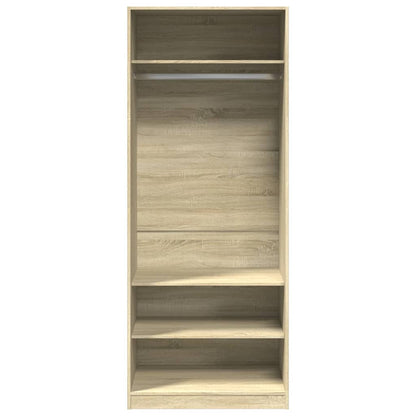 vidaXL Wardrobe Sonoma Oak 80x50x200 cm Engineered Wood 4