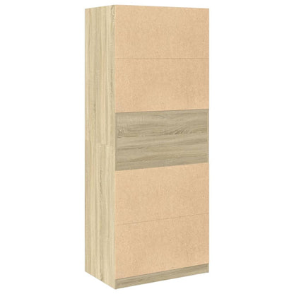 vidaXL Wardrobe Sonoma Oak 80x50x200 cm Engineered Wood 6