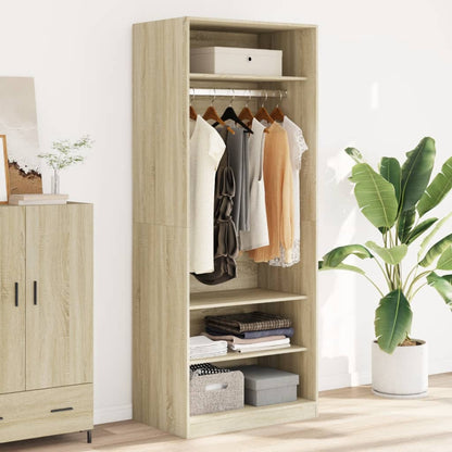 vidaXL Wardrobe Sonoma Oak 80x50x200 cm Engineered Wood 1