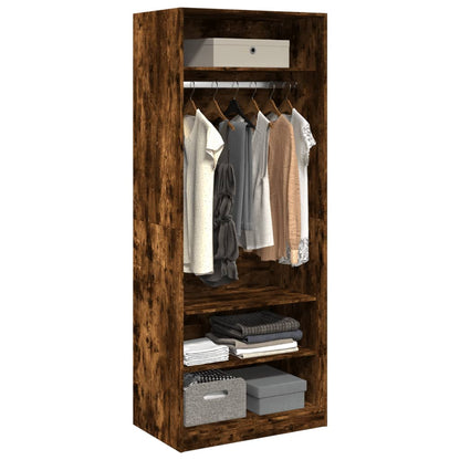 vidaXL Wardrobe Smoked Oak 80x50x200 cm Engineered Wood 3