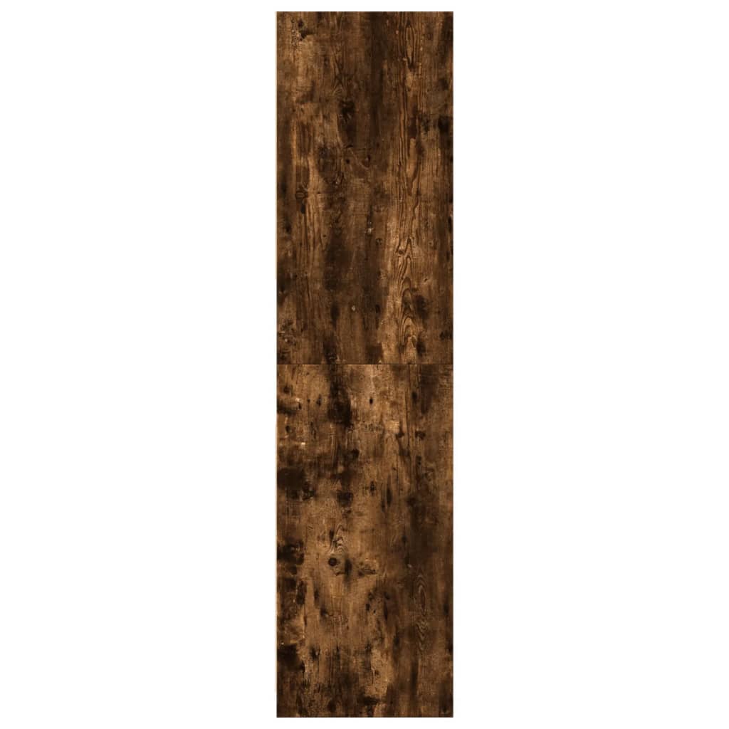 vidaXL Wardrobe Smoked Oak 80x50x200 cm Engineered Wood 5