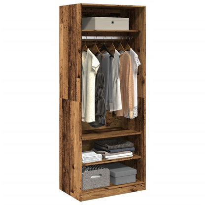 vidaXL Wardrobe Old Wood 80x50x200 cm Engineered Wood 3