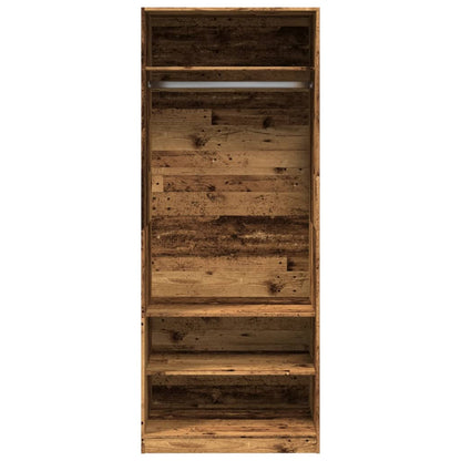 vidaXL Wardrobe Old Wood 80x50x200 cm Engineered Wood 4