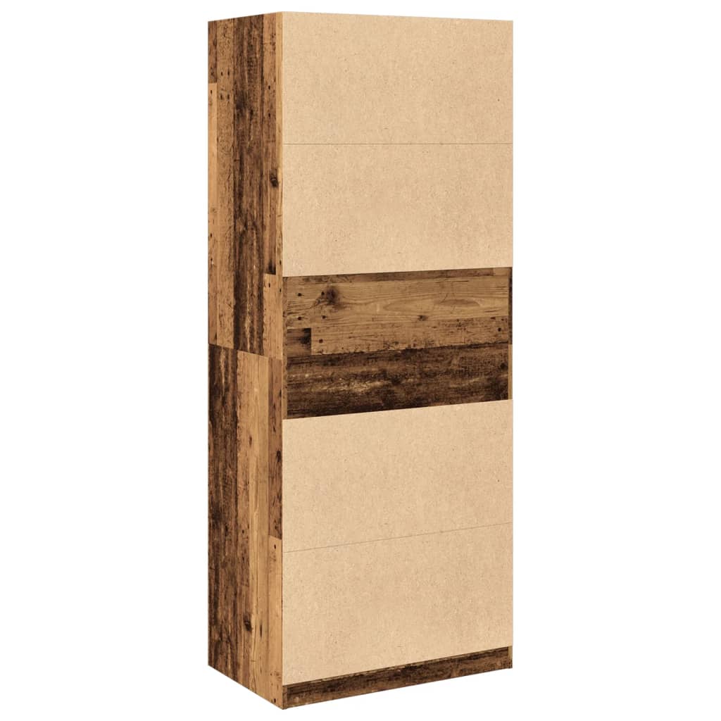 vidaXL Wardrobe Old Wood 80x50x200 cm Engineered Wood 6