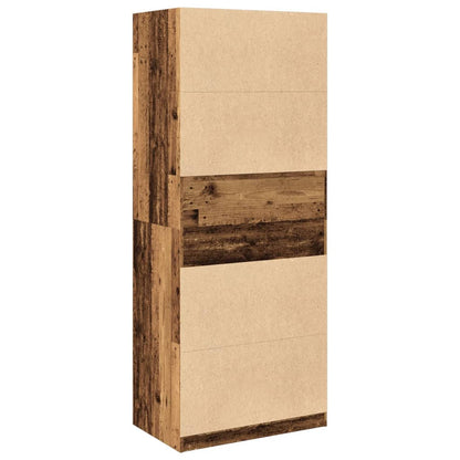 vidaXL Wardrobe Old Wood 80x50x200 cm Engineered Wood 6