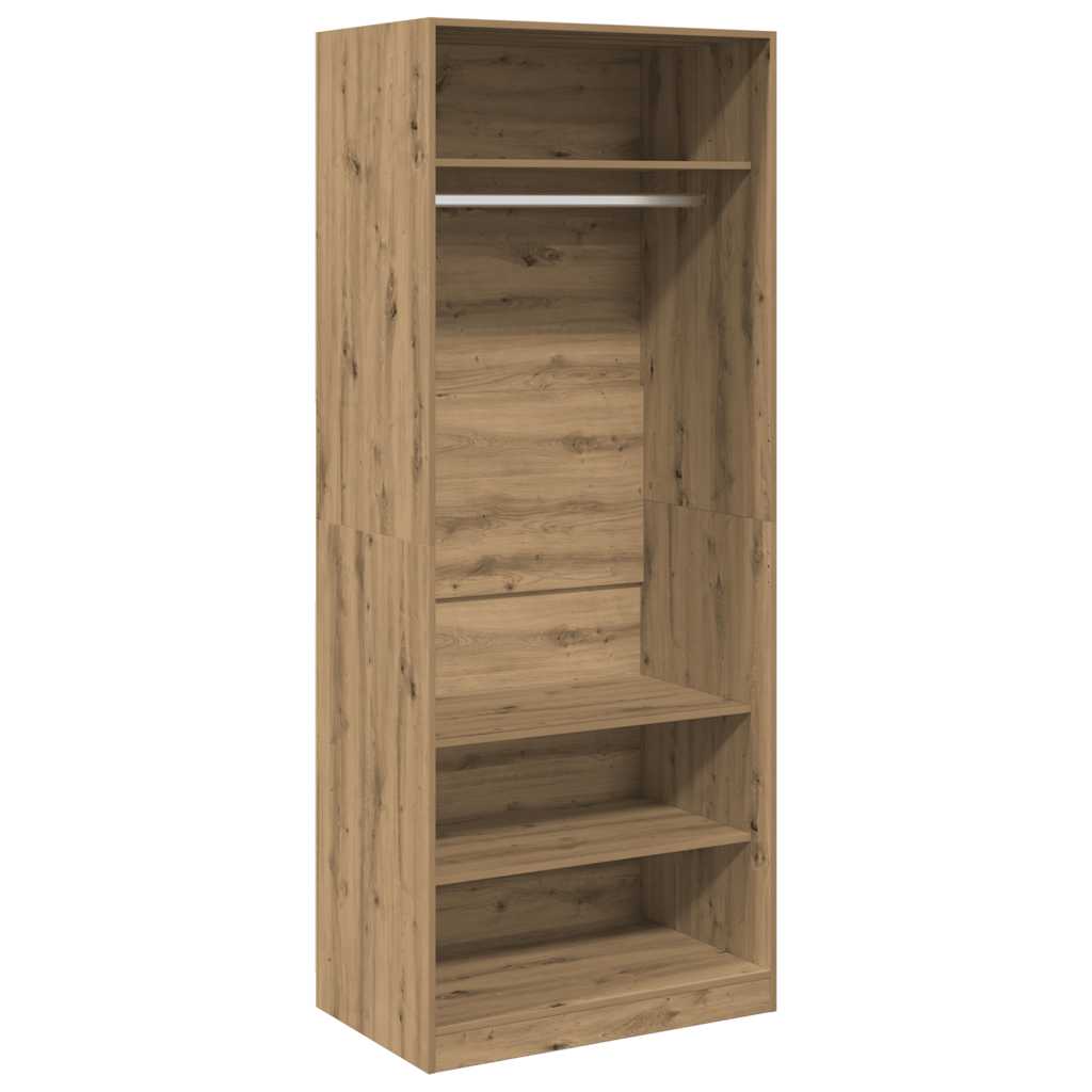 vidaXL Wardrobe Artisian Oak 80x50x200 cm Engineered Wood 2