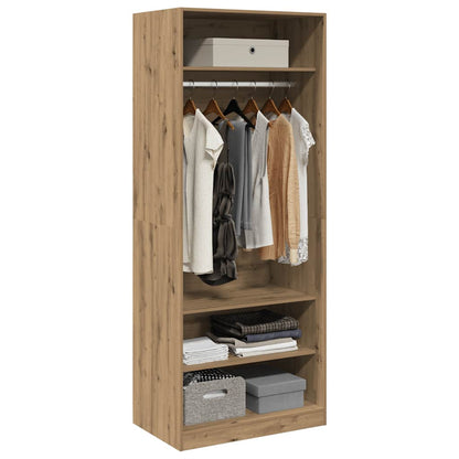 vidaXL Wardrobe Artisian Oak 80x50x200 cm Engineered Wood 3
