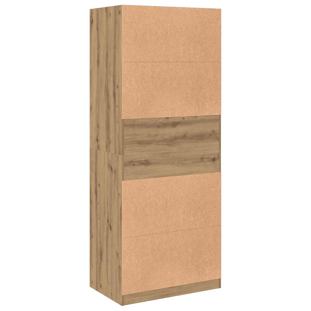 vidaXL Wardrobe Artisian Oak 80x50x200 cm Engineered Wood 6
