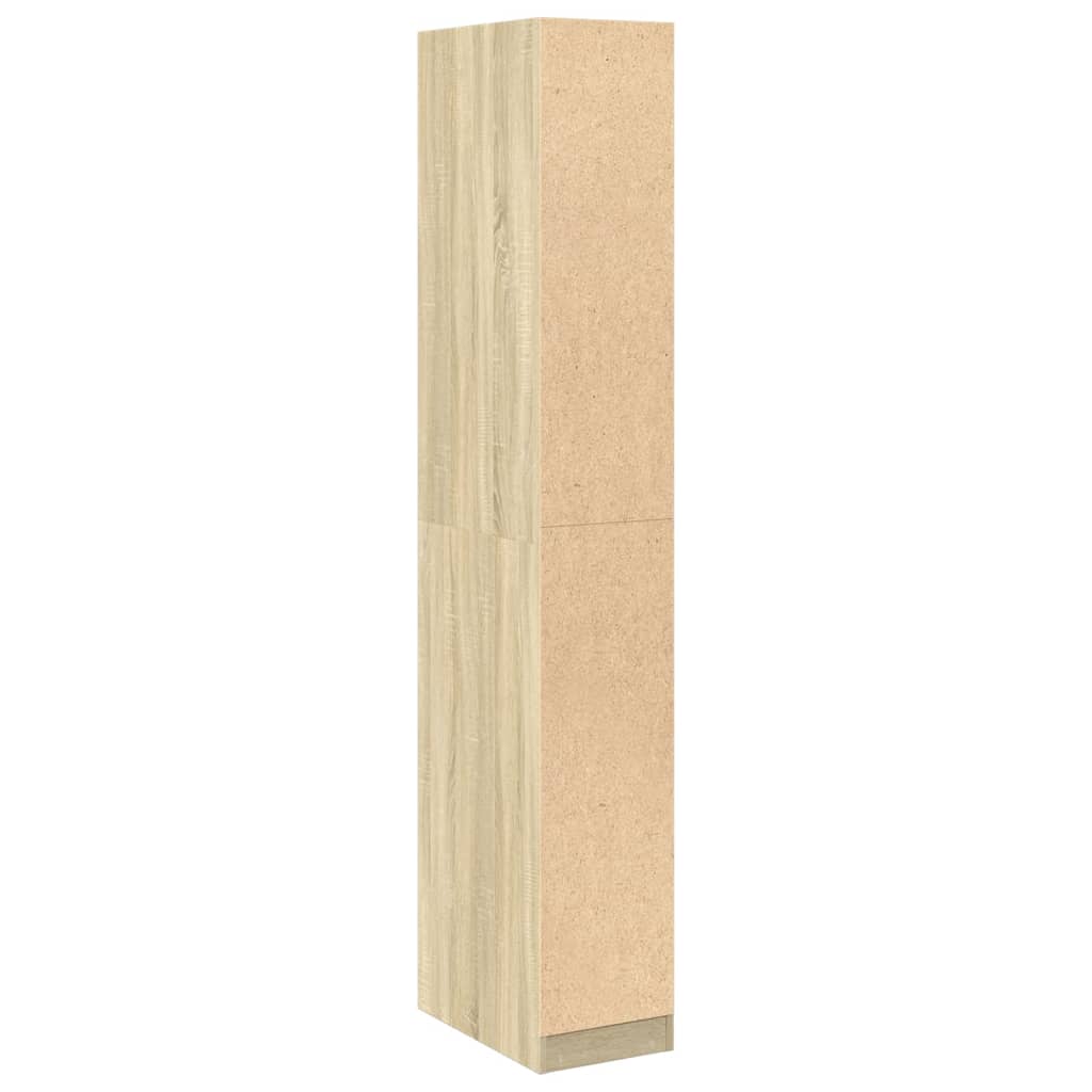 vidaXL Wardrobe Sonoma Oak 30x50x200 cm Engineered Wood 6