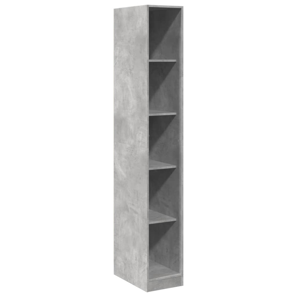vidaXL Wardrobe Concrete Grey 30x50x200 cm Engineered Wood 2