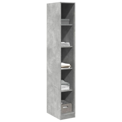 vidaXL Wardrobe Concrete Grey 30x50x200 cm Engineered Wood 3