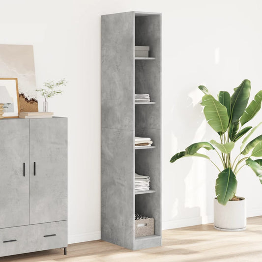 vidaXL Wardrobe Concrete Grey 30x50x200 cm Engineered Wood 1