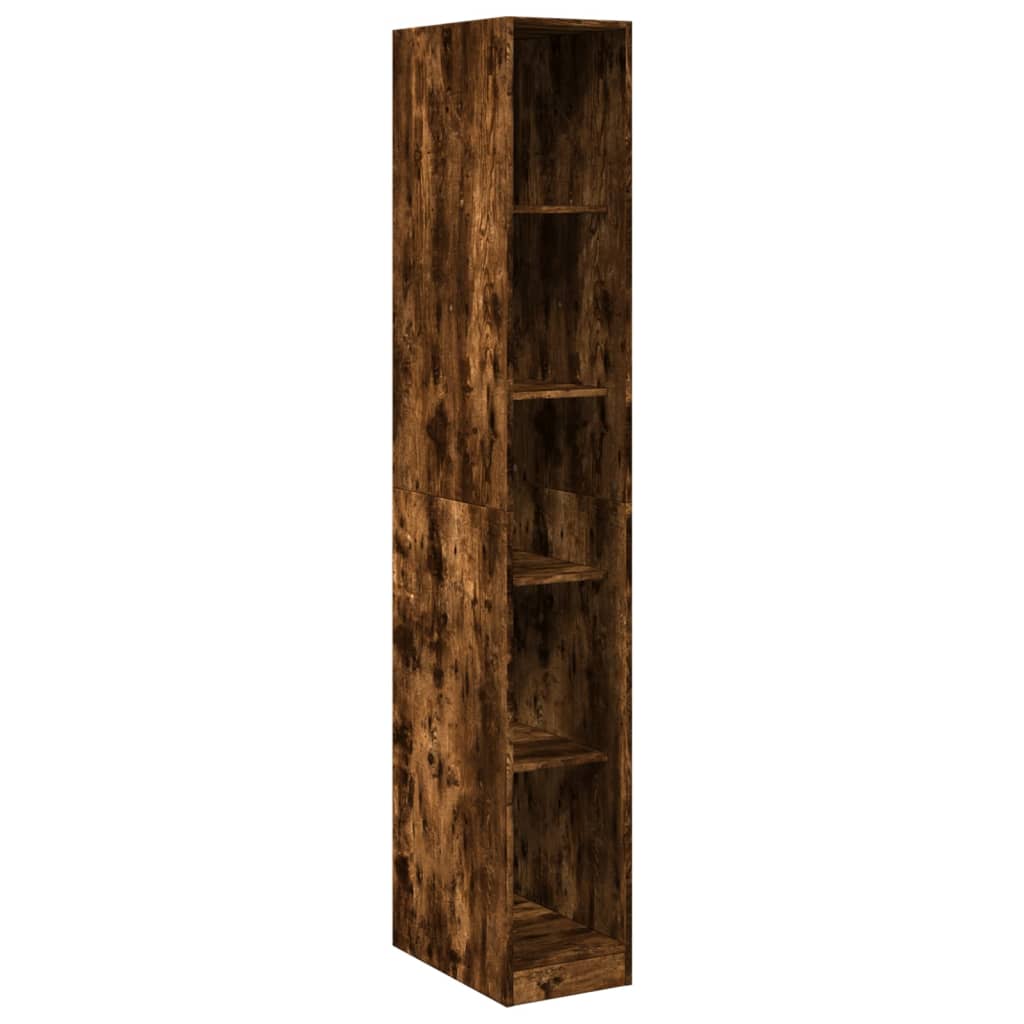 vidaXL Wardrobe Smoked Oak 30x50x200 cm Engineered Wood 2