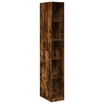 vidaXL Wardrobe Smoked Oak 30x50x200 cm Engineered Wood 2
