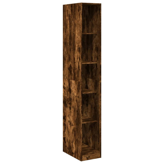 vidaXL Wardrobe Smoked Oak 30x50x200 cm Engineered Wood 2