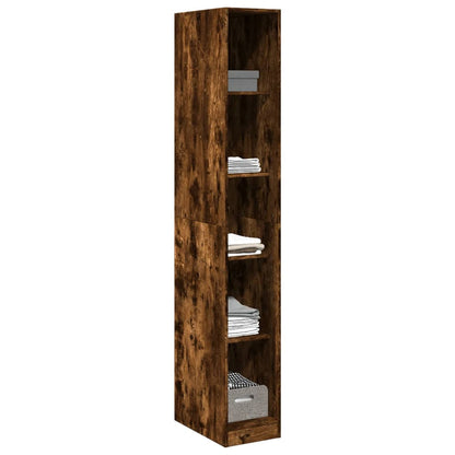 vidaXL Wardrobe Smoked Oak 30x50x200 cm Engineered Wood 3
