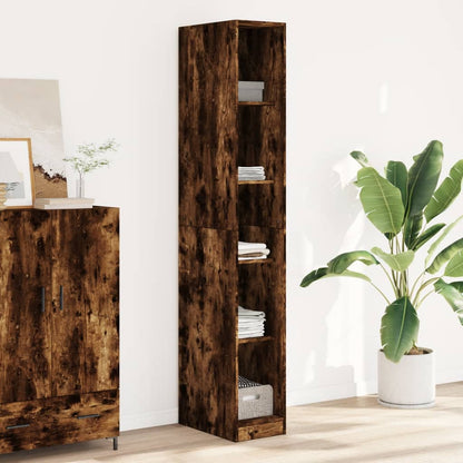 vidaXL Wardrobe Smoked Oak 30x50x200 cm Engineered Wood 1
