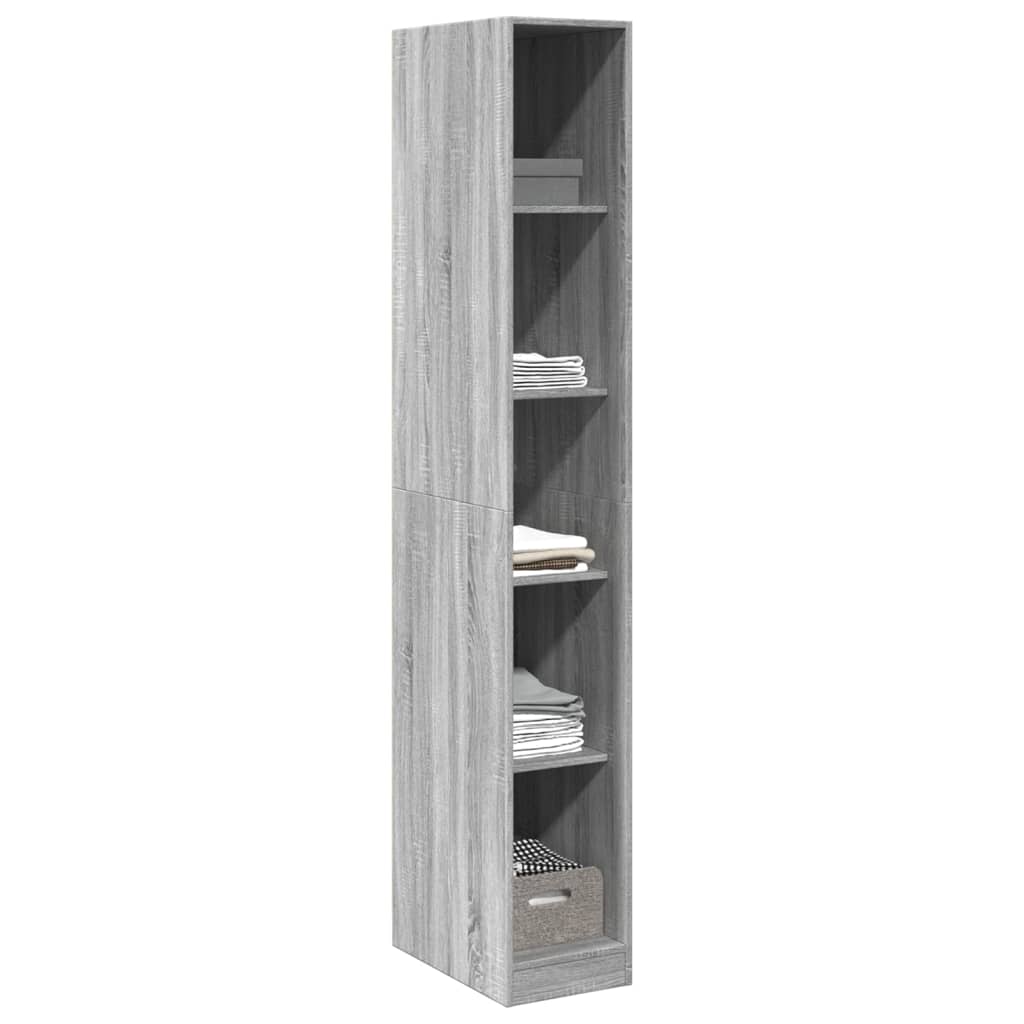 vidaXL Wardrobe Grey Sonoma 30x50x200 cm Engineered Wood 3