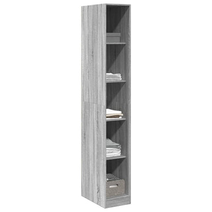 vidaXL Wardrobe Grey Sonoma 30x50x200 cm Engineered Wood 3