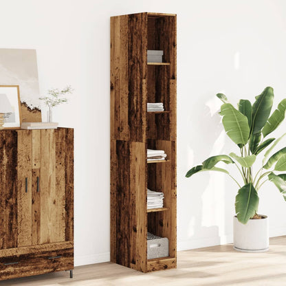vidaXL Wardrobe Old Wood 30x50x200 cm Engineered Wood 1