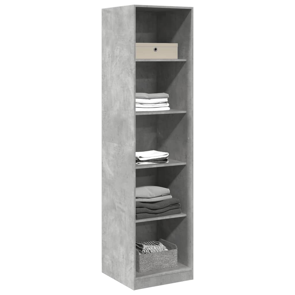 vidaXL Wardrobe Concrete Grey 50x50x200 cm Engineered Wood 3