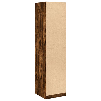 vidaXL Wardrobe Smoked Oak 50x50x200 cm Engineered Wood 6