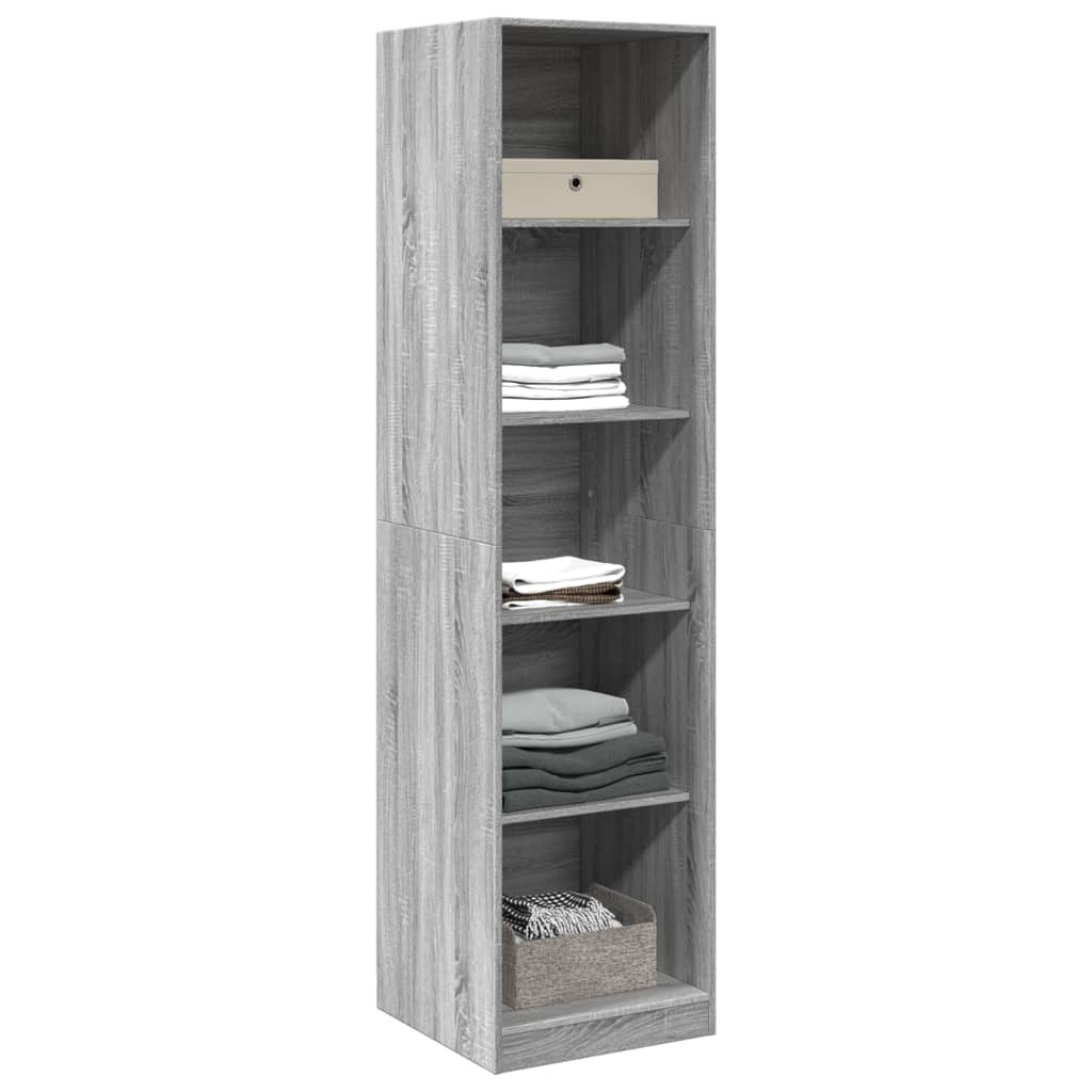 vidaXL Wardrobe Grey Sonoma 50x50x200 cm Engineered Wood 3