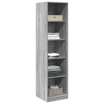 vidaXL Wardrobe Grey Sonoma 50x50x200 cm Engineered Wood 3