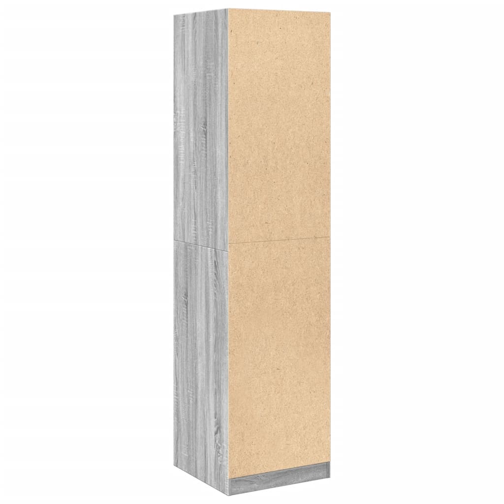 vidaXL Wardrobe Grey Sonoma 50x50x200 cm Engineered Wood 6
